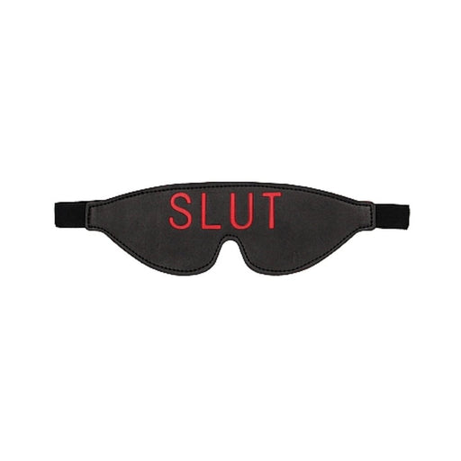 Ouch! Blindfold - SLUT - Black | SexToy.com
