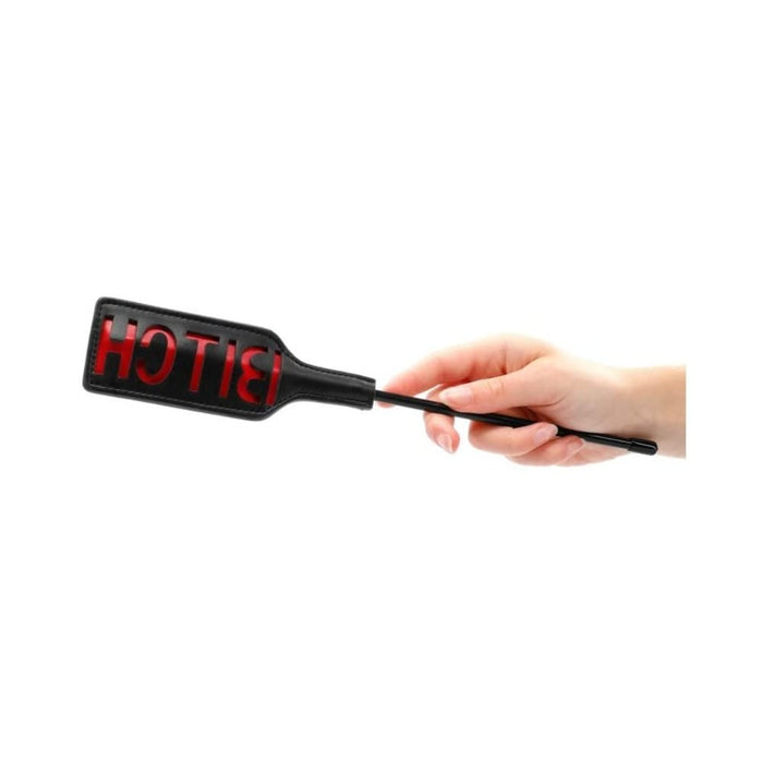 Ouch! Crop - BITCH - Small - Black | SexToy.com