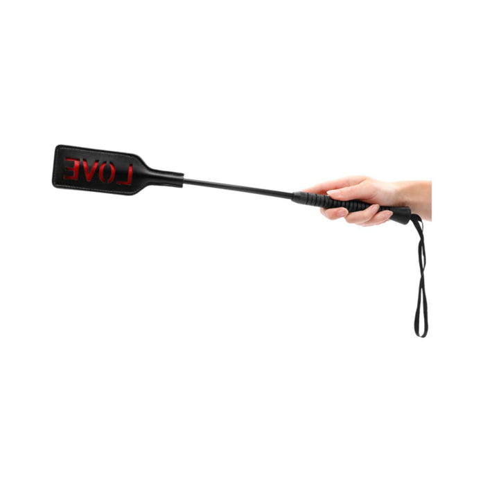 Ouch! Crop - LOVE - Large - Black | SexToy.com