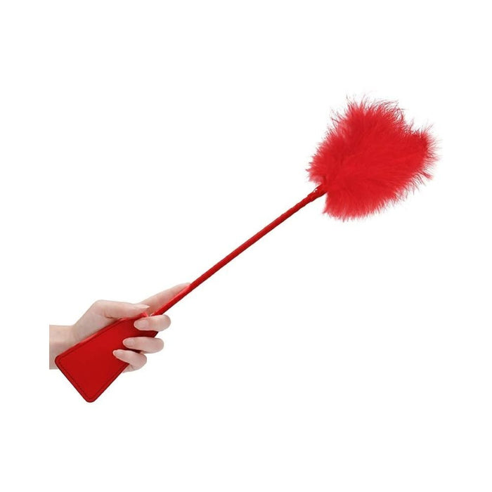 Ouch! Crop With Feather - Red | SexToy.com