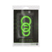 Ouch! Glow 3-piece Cock Ring Set - Glow In The Dark - Green | SexToy.com