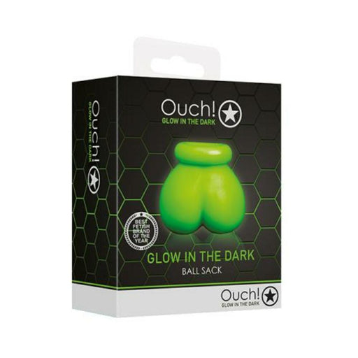 Ouch! Glow Ball Sack - Glow In The Dark - Green | SexToy.com