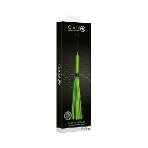 Ouch! Glow Flogger - Glow In The Dark - Green | SexToy.com