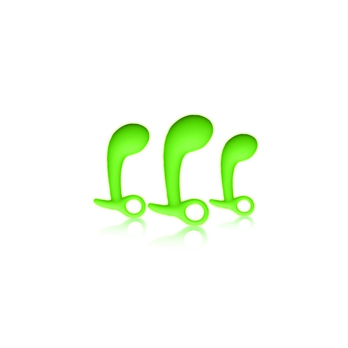 Ouch! Glow Prostate Kit Set Of 3 - Glow In The Dark - Green | SexToy.com
