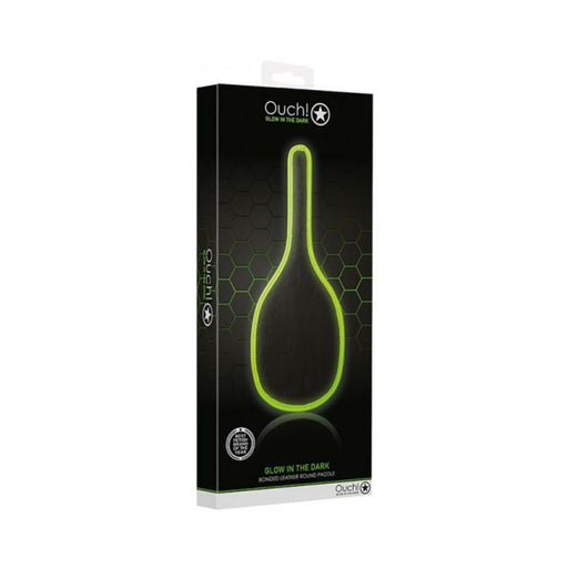Ouch! Glow Round Paddle - Glow In The Dark - Green | SexToy.com