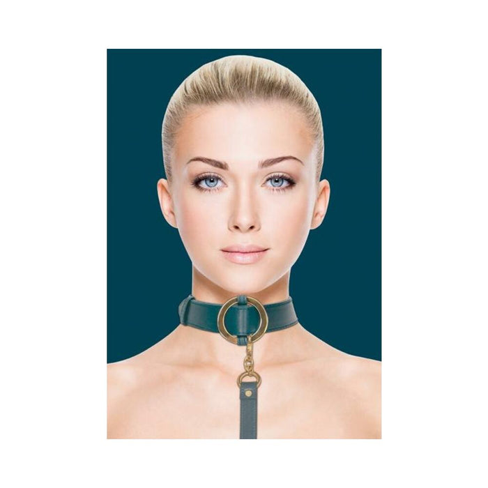 Ouch Halo Collar With Leash Green | SexToy.com
