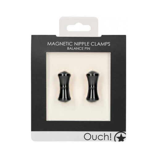 Ouch Magnetic Nipple Clamps - Balance Pin - Black | SexToy.com