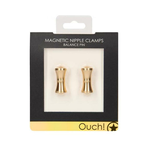 Ouch Magnetic Nipple Clamps - Balance Pin - Gold | SexToy.com