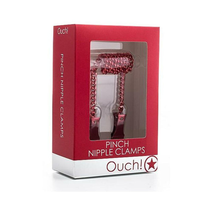 Ouch Pinch Nipple Clamps Red - SexToy.com