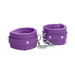 Ouch! Plush Leather Handcuffs Purple - SexToy.com
