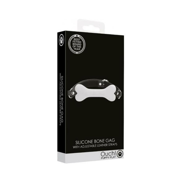 Ouch! Puppy Play Silicone Bone Gag White | SexToy.com