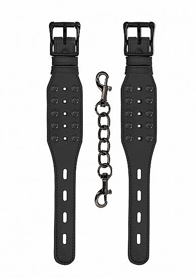 Ouch! Skulls And Bones Handcuffs With Spikes Black | SexToy.com