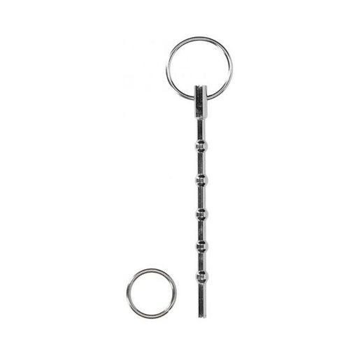 Ouch! Urethral Sounding - Metal Dilator With Ring - Beaded - 9.5 Mm | SexToy.com