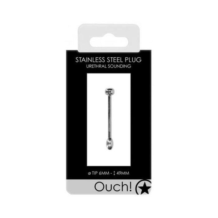 Ouch! Urethral Sounding - Metal Plug - 6 Mm | SexToy.com