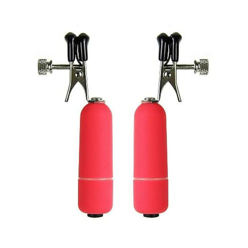 Ouch Vibrating Nipple Clamps Red - SexToy.com