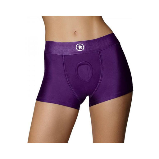 Ouch! Vibrating Strap-on Boxer Purple Xs/s - SexToy.com