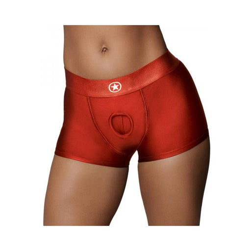 Ouch! Vibrating Strap-on Boxer Red M/l - SexToy.com