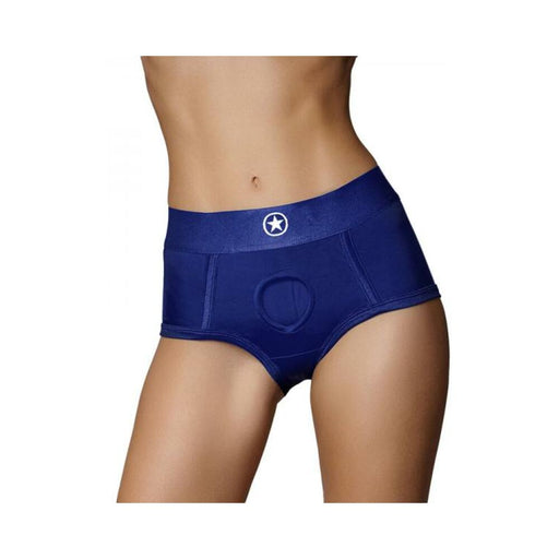 Ouch! Vibrating Strap-on Brief Royal Blue Xs/s - SexToy.com