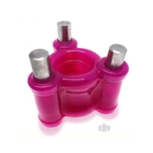 Oxballs Heavy Squeeze Weighted Squeeze Ballstretcher With 3 Stainless Steel Weights Hot Pink | SexToy.com