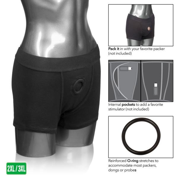 Packer Gear Black Boxer Brief Harness XL/2XL | SexToy.com