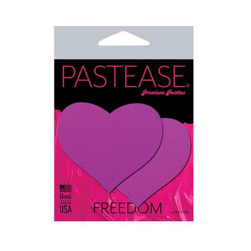 Pastease Basic Heart Black Light Reactive - Neon Purple O/s - SexToy.com