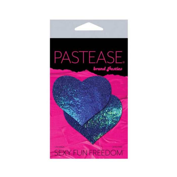 Pastease Blue Spectrum Liquid Heart Pasties O/S - SexToy.com