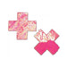 Pastease Color Changing Flip Sequins Cross Pasties Pink O/S - SexToy.com