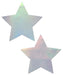 Pastease Holographic Star Silver Pasties O/S | SexToy.com