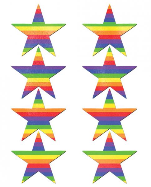 Pastease Mini Rainbow Stars Pack Of 8 O/S | SexToy.com