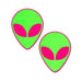 Pastease Neon Glowing Green Alien On Neon Pink - SexToy.com