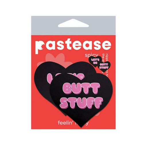Pastease Premium Heart Let's Do Butt Stuff - Black/pink O/s - SexToy.com