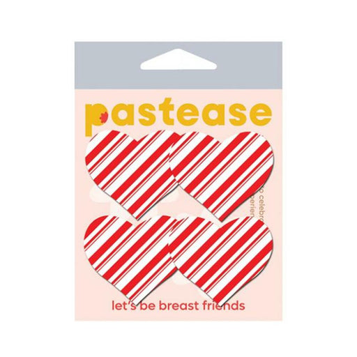 Pastease Premium Holiday Petites Candy Cane Heart - Red/white O/s - SexToy.com