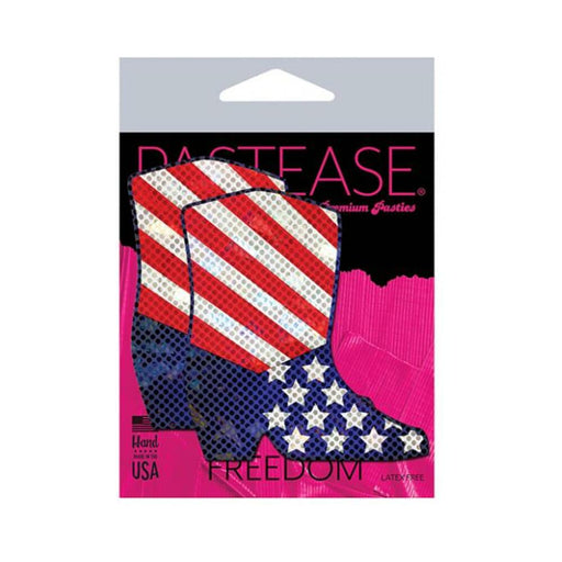 Pastease Premium Sparkling Stars & Strips Usa Cowboy Boot - Red/white/blue O/s - SexToy.com