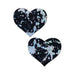 Pastease Splatter Holographic Heart Black/silver - SexToy.com