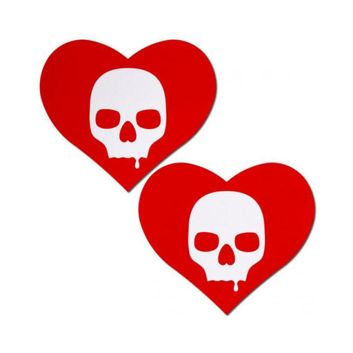 Pastease Sullen Skull Red Hearts - SexToy.com