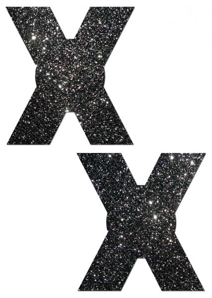 Pastease X Black Glitter Nipple Pasties | SexToy.com