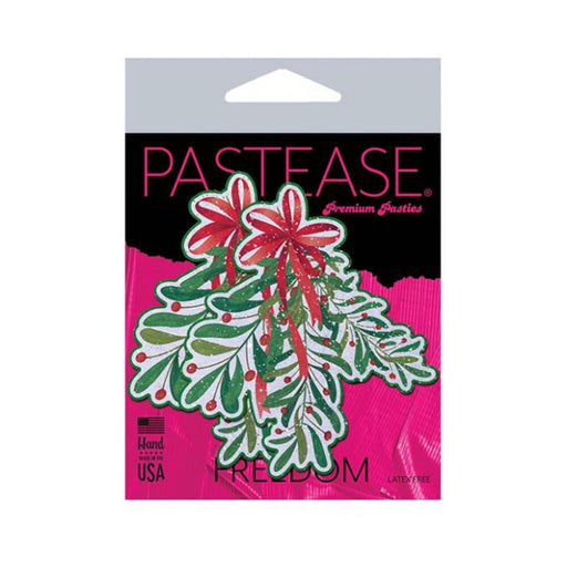 Pastease Xmas Winter Mistletoe W/ Red Bow - SexToy.com