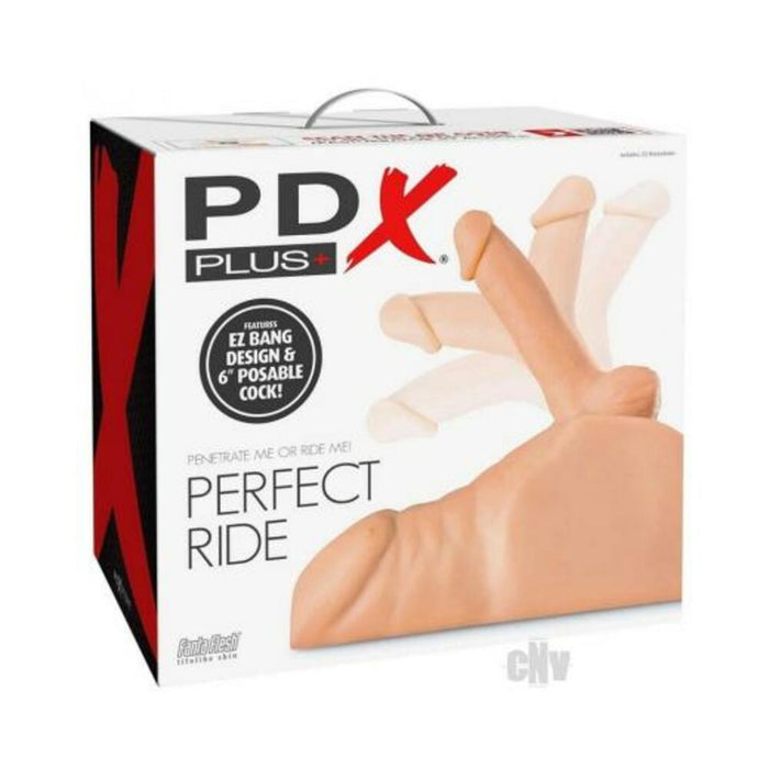 PDX Plus Perfect Ride Life-Size Dildo And Masturbator Light | SexToy.com