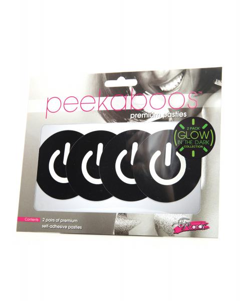 Peekaboos Glow In The Dark Power Button - Pack Of 2 | SexToy.com