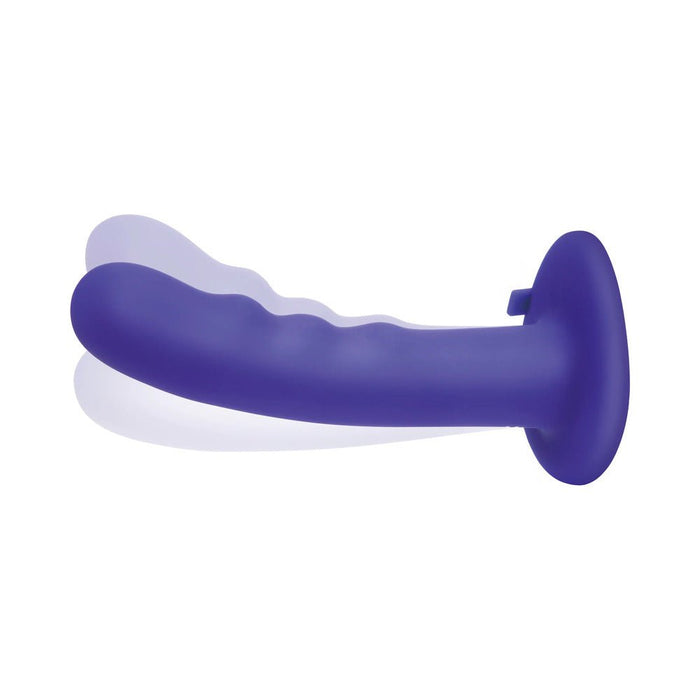 Pegasus 6" Wireless Remote Control Curved Wave Peg With Harness Purple - SexToy.com