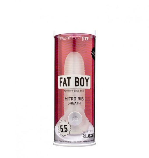 Perfect Fit Fat Boy Micro Ribbed Sheath 5.5in Clear | SexToy.com