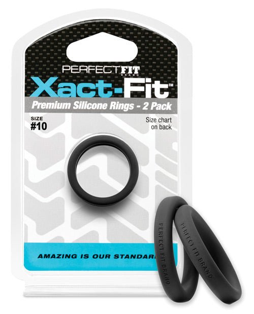 Perfect Fit Xact Fit #10 - Black Pack of 2 - SexToy.com