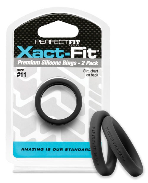 Perfect Fit Xact Fit #11 - Black Pack of 2 - SexToy.com