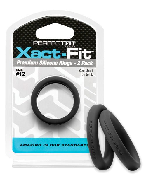 Perfect Fit Xact Fit #12 - Black Pack of 2 - SexToy.com