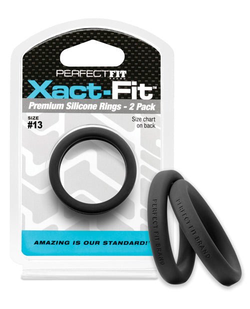 Perfect Fit Xact Fit #13 - Black Pack of 2 - SexToy.com
