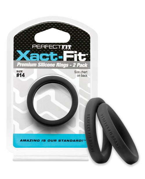 Perfect Fit Xact Fit #14 - Black Pack of 2 - SexToy.com