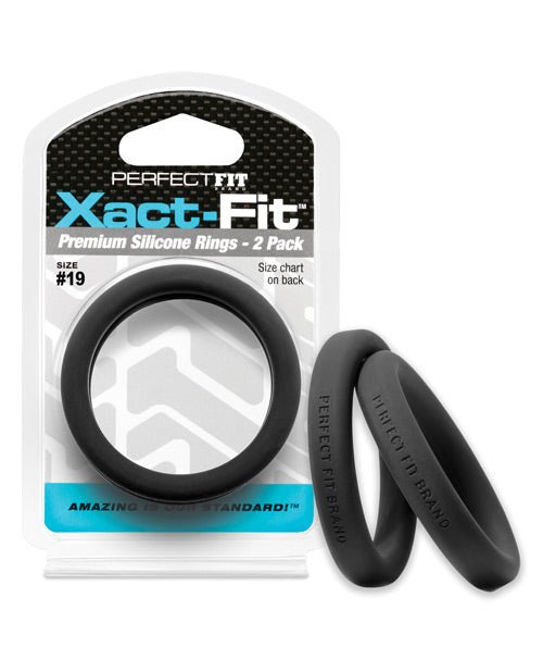 Perfect Fit Xact Fit #19 - Black Pack of 2 - SexToy.com