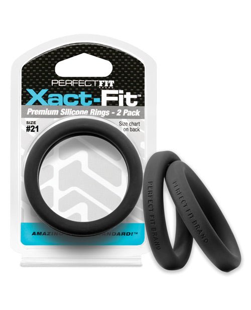 Perfect Fit Xact Fit #21 - Black Pack of 2 - SexToy.com