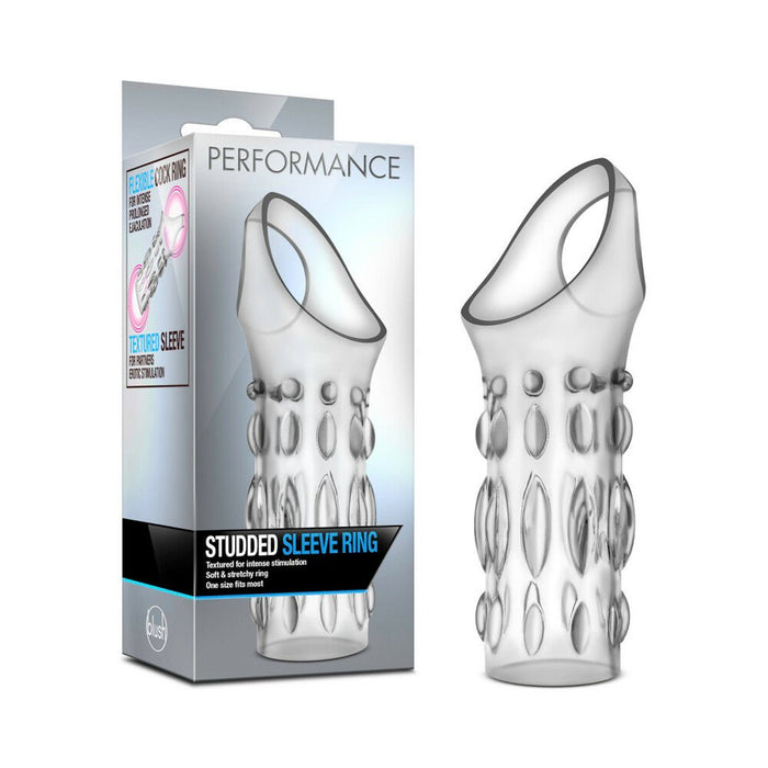 Performance - Studded Sleeve Ring - Clear - SexToy.com