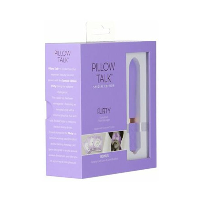 Pillow Talk Special Edition Flirty Mini Massager With Swarovski Crystal Purple - SexToy.com